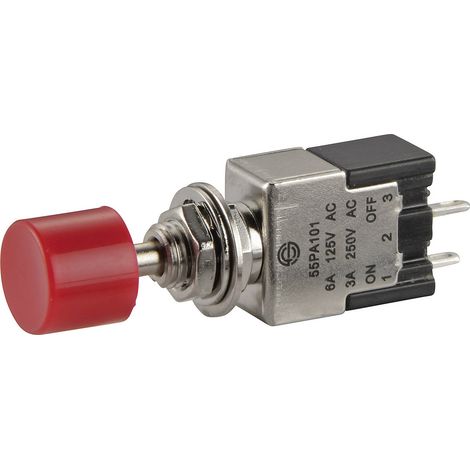 TRU COMPONENTS 1587788 TC-PA101A1RT Druckschalter 250 V/AC 3 A 1 x Ein/Aus rastend    1 St.