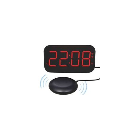 Réveil puissant pour les gros dormeurs, volume/vibration progressifs à 3 niveaux, luminosité automatique, 7 veilleuses, réveil vibrant avec agitateur de lit, 12/24 heures, 2 ports USB, répétition (1/5)