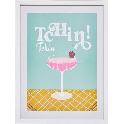 Poster cheri azzurro incorniciato 30x40cm - Atmosphera créateur d'intérieur