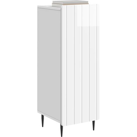 Maison Exclusive - Credenza Bianco Lucido 34,5 x 33 x 92 cm Legno ingegnerizzato