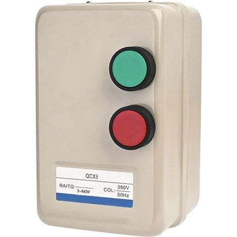 Démarreur de moteur à interrupteur magnétique triphasé 380 V, démarreur de moteur électrique magnétique de surcharge pour équipements mécaniques industriels (3-4 KW) (1/5)