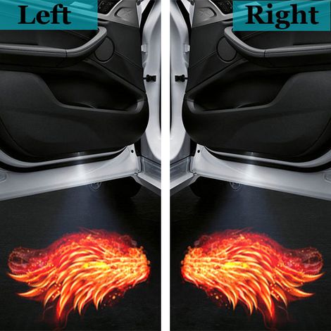 (Lot de 2 éclairages de porte - LOGO 12) Projecteur LED pour portières de voiture, compatible avec MINI Cooper One S R55 R56 R60 F55 F56 Countryman Clubman. Éclairage décoratif pour véhicules neufs. (1/4)