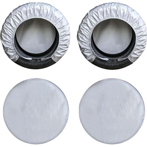 Protecteur de Roues de pneus, Couvercle de Pneu de Secours - 4 Pack Couvercle Souple Roue du Pneu Dur  (1/5)