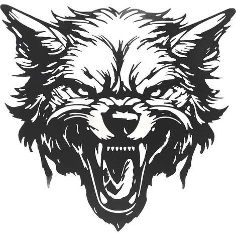 Wandbild „Wilder Wolfskopf“ aus Schmiedeeisen, brüllender Wolf, Wanddekoration für Wohnzimmer und Schlafzimmer