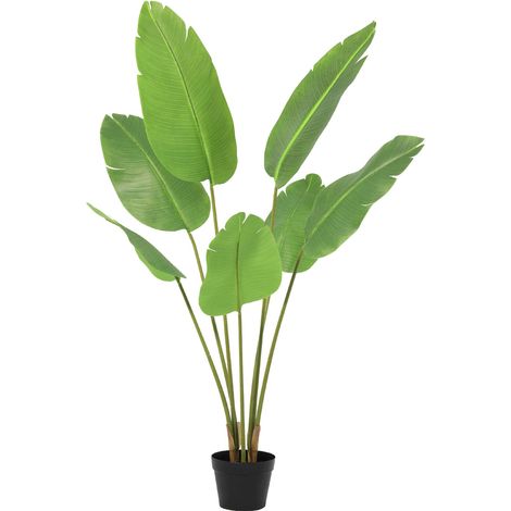 Strelitzia Nicolai Artificiel Plante Verte Tropicale Oiseau du Paradis Intérieur 135 cm - PANGIVO (1/5)