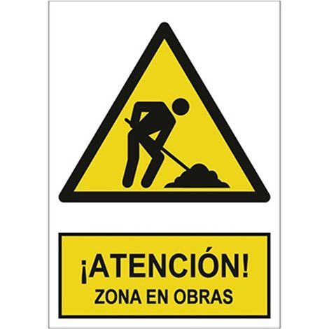 Señal zona de obras 210x297mm rd30035