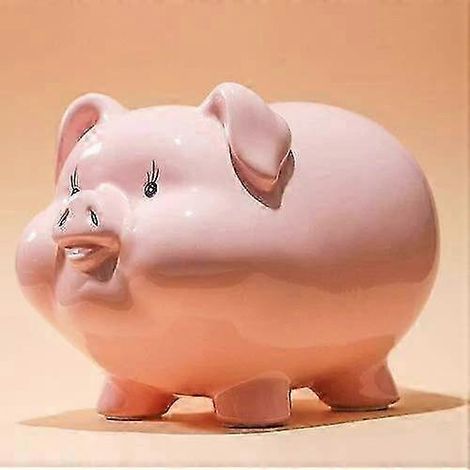 Tirelire cochon rose en céramique de 28 cm joli cadeau pour les filles