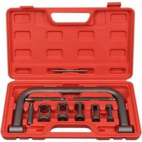 Vie 10PCS Kit de Compresseur de Ressort de Soupape, avec Pince de Compression à Ressort/Adapteurs/Vis d'extension/Barre de Compression pour Moteur de Voiture/Mini-fourgonnettes/VTT/Moto (1/5)