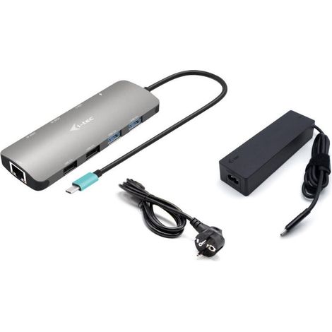 i-tec Metal USB-C Nano 2x Display Docking Station with PD 100 W + Charger 100W (1/5)