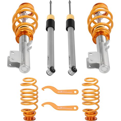 Maxpeedingrods – Amortisseurs combinés filetés pour Citroën C4 2004-2013 – Hauteur réglable 0-60mm – Composants en aluminium – Installation simple