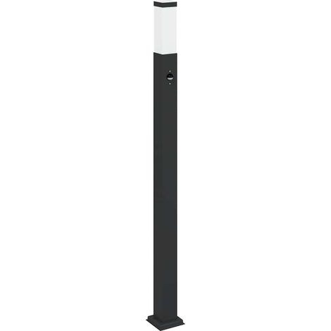 Baliza luminosa con sensor de 110 cm, color negro, IP44 vidaXL