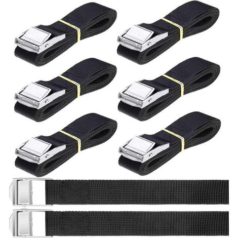 8pcs (8) Sangles D'arrimage Sangle Arrimage de Fixation 40CM x 2CM Sangle D'arrimage avec Boucle de Serrage Sangle à Griffe (1/4)