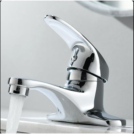 All-copper bathroom sink/washbasin basin with double-hole hot and cold water faucet and bathroom mixer valve (dual-port model, copper, pipe not included).