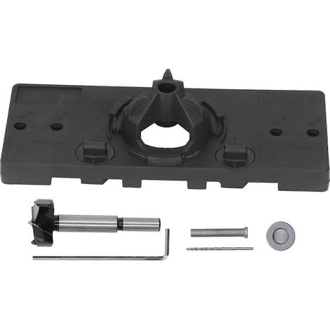 Gabarit de perçage pour charnières invisibles en ABS, guide de perçage et positionneur pour perceuse d'établi, noir