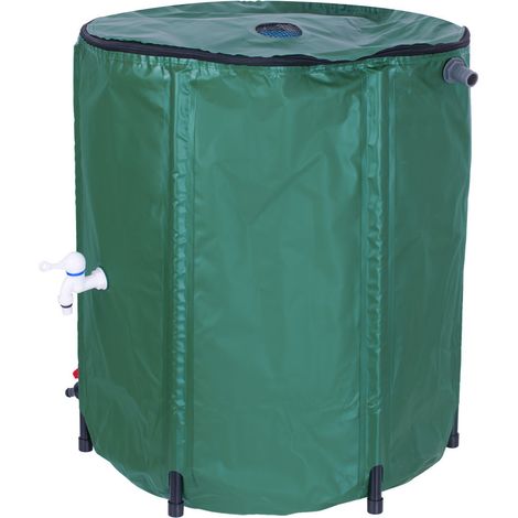 Réservoir d'eau de pluie verte 200L pour l'irrigation du jardin (1/5)
