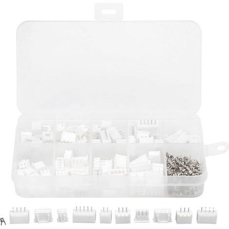 150 Stück Docking-Anschlussklemmen, elektronische Anschlussgehäuse, 2,54 mm JST, weiß