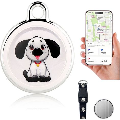 Filiyano-Dispositif anti-perte pour animaux de compagnie, alerte de localisation instantanée par simple scan, avec intelligence artificielle, convient (1/5)