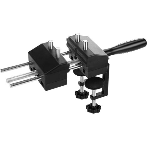Multifunctional vice with 4 removable column structure, portable V-shaped workbench vice, with a clamping capacity of 0-120 mm. Suitable for sanding, cutting and drilling