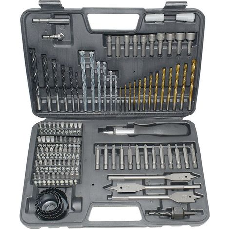 Jeu de Mèches de Perçage,Forets Hélicoïdaux À Haute Vitesse - Kit Complet Multifonction Avec Étui De Transport Pour Bricolage & Montage (1/5)