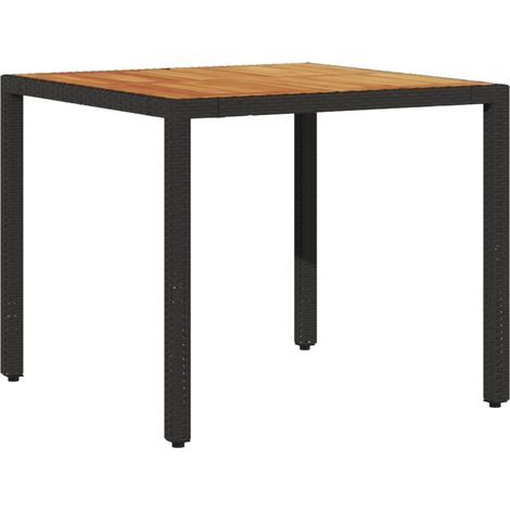 Maison Exclusive - Gartentisch mit Holzplatte Schwarz 90x90x75 cm