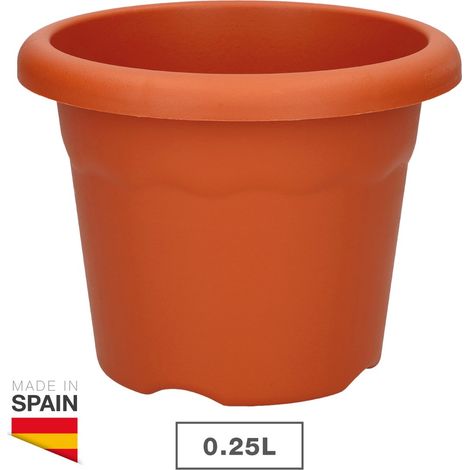 Maceta redonda Terra Ø100mm Marrón (1/4)