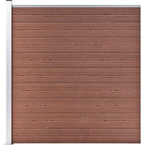 Clôture de jardin-Grillage de jardin WPC 175x186 cm Marron (1/5)