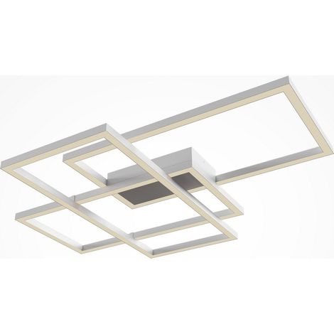 Maytoni Rida Plafonnier LED semi-encastré moderne intégré blanc 4300 lm