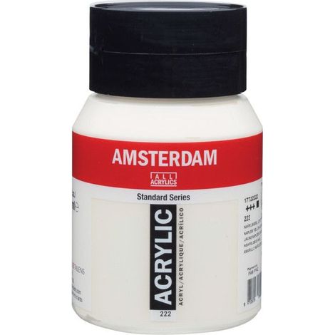 Peinture Acrylique - Jaune de Naples clair - 222 - Amsterdam - Pot de 500ml (1/2)