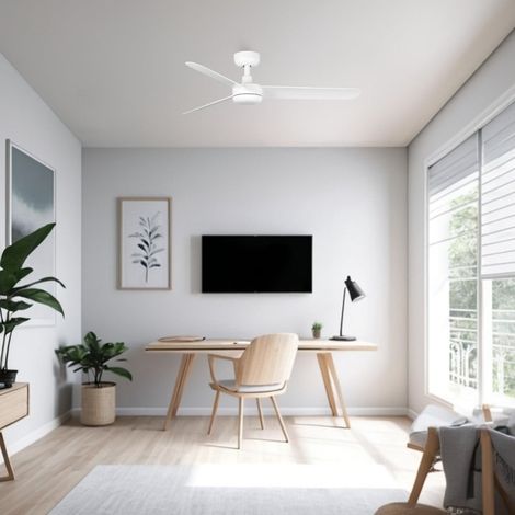 BAIRES Ventilatore da Soffitto Bianco Ø120 cm