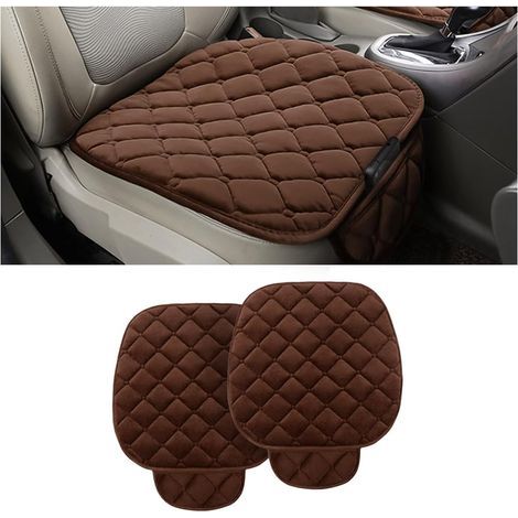 Housse de siège auto, protection de siège, coussin de siège universel pour la plupart des voitures, véhicules, SUV et plus, confort doux (café) (1/4)