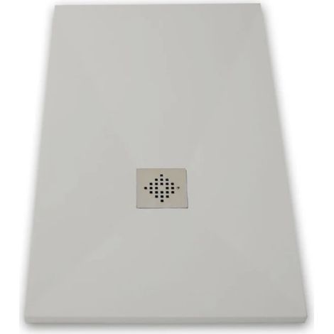 Piatto doccia ultrasottile 100 x 140 cm PURE in resina finitura ardesia grigio