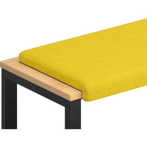 Coussin de banc Tissu Jaune clair Profondeur 35 cm vidaXL (1/5)