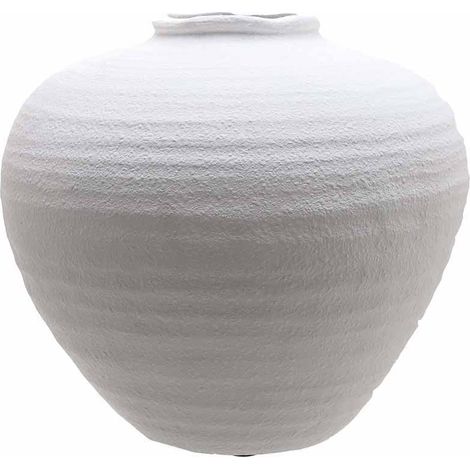 Regola Large Vase - Ceramic - L35 x W35 x H31 cm - Matt White