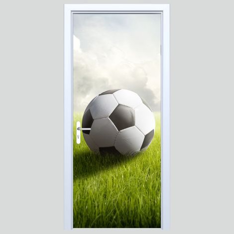 Adhesivo para puerta con diseño de césped artificial para fútbol 463PD