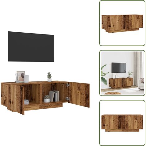 vidaXL TV-Schrank Altholz-Optik 100x35x40 cm Holzwerkstoff (1/5)