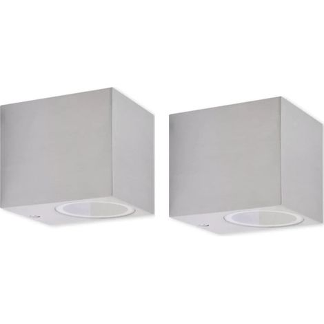 Maison Exclusive - Luce da Parete per Esterno a Cubo 2 pz