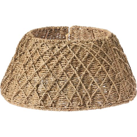 Beliani Christmas Tree Collar Natural Seagrass Round 53cm Handmade Rattan, Does Not Require Assembly, 53 x 53 x 26 cm VUOTSO (1/5)