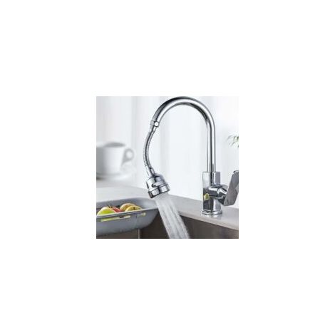 Ersatz-Küchenarmatur-Brauseaufsatz, 360° drehbarer Edelstahl-Luftsprudler, Armaturverlängerung, Spritzschutz-Brauseverstärker, Duschbrause - Crezuo