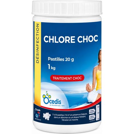 Traitement piscine OCEDIS Désinfectant multifonction FORCE 5 galets 250gr pot 1,25kg