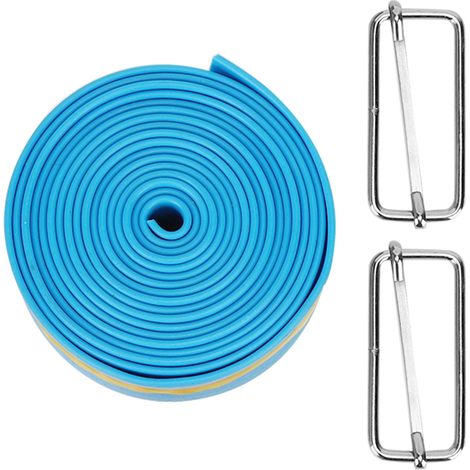 Sangle élastique de 5cm x 2.5m pour entraînement résistante, ceinture de force ajustable avec boucles pour femmes et filles, Bleu (1/5)