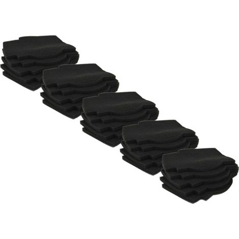 vhbw 25x Luftfilter Ersatz für Lunos 2/FSI-R, 39721 für Lüfter, Badlüfter, Ventilator, Lüftungsgerät - Schwarz