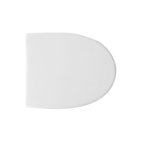 Abattant WC pour WC Cesame Equa 39,5-45,5 x 36 cm abattant WC blanc avec charnie'res re'glables en fonte de bois