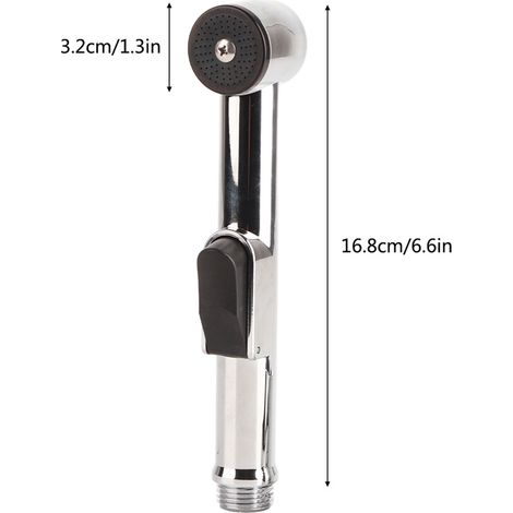 Tragbare, verchromte ABS-Bidet-Duschbrause – korrosionsbeständig – 10 Funktionen, Einhandbedienung – G1/2-Standardanschluss (1/5)