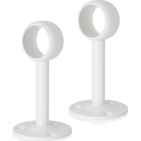 2 Pcs clair Support Tringle Barre Penderie en métal Inoxydable Support Tringle Rideaux Barre Rideau (1/5)
