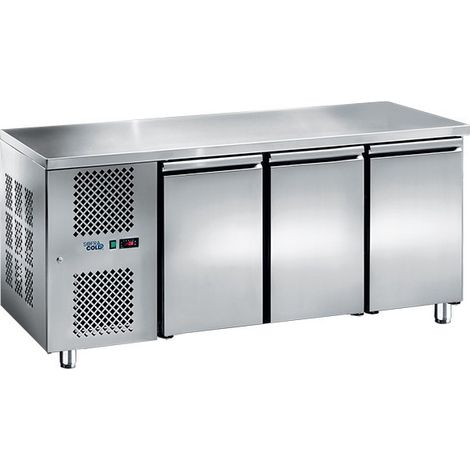 Table réfrigérée positive GN 1/1 - 3 portes - Prof 700 mm - Groupe à gauche - Sofraca
