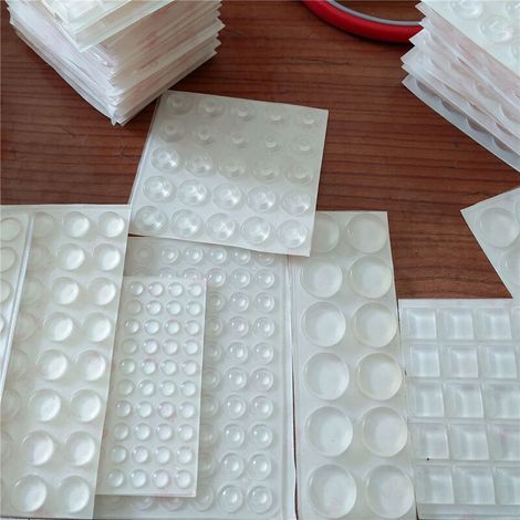 1PCS Butées de Protection en Caoutchouc, Transparente Pieds Adhésifs Anti-Choc Anti-Bruit, Idéale pour Meubles Amortisseurs Autoadhésifs Tampon pour Porte Tampon Meubles (1/2)