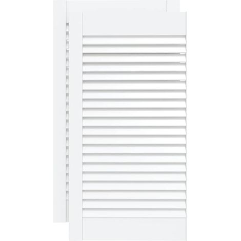 Maison Exclusive - Puerta de armario lamas 2 uds madera pino blan (1/5)