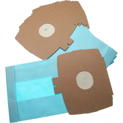 vhbw 5x bolsa compatible con Electrolux Z 390, Z 400, Z 370, Z 375, Z 380 aspiradora - 26,1 cm x 15,05 cm azul claro