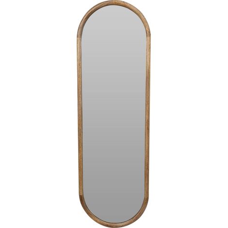 Miroir mural en bois de mangue 36 x 2,5 x 115 cm – Cadre rectangulaire élégant – Installation rapide pour salon et chambre – Home Styling