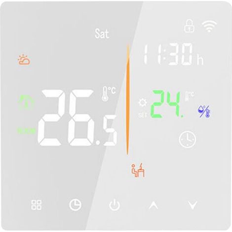 Thermostat Intelligent WiFi Programmable Universel Blanc Pour Chauffe-Eau Domestique Chaudière Murale (1/4)